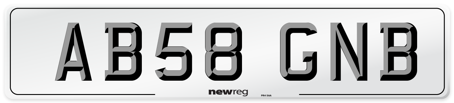 AB58 GNB Number Plate from New Reg